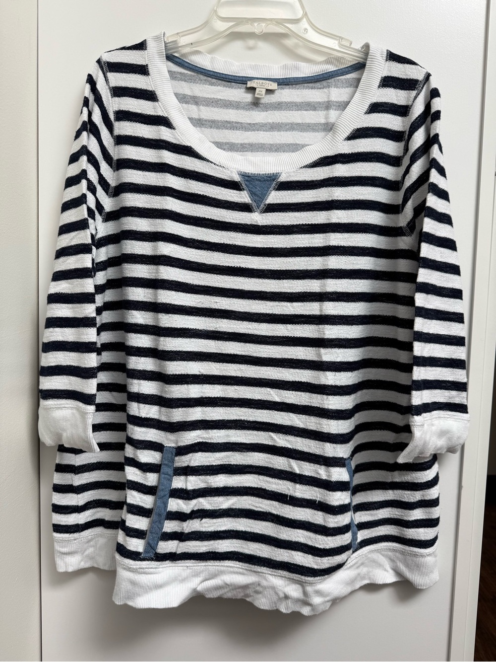 Striped Knit Top - Navy & White